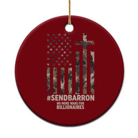 Send Barron Ceramic Ornament Vintage American Flag Camo Hashtag Protest Meme