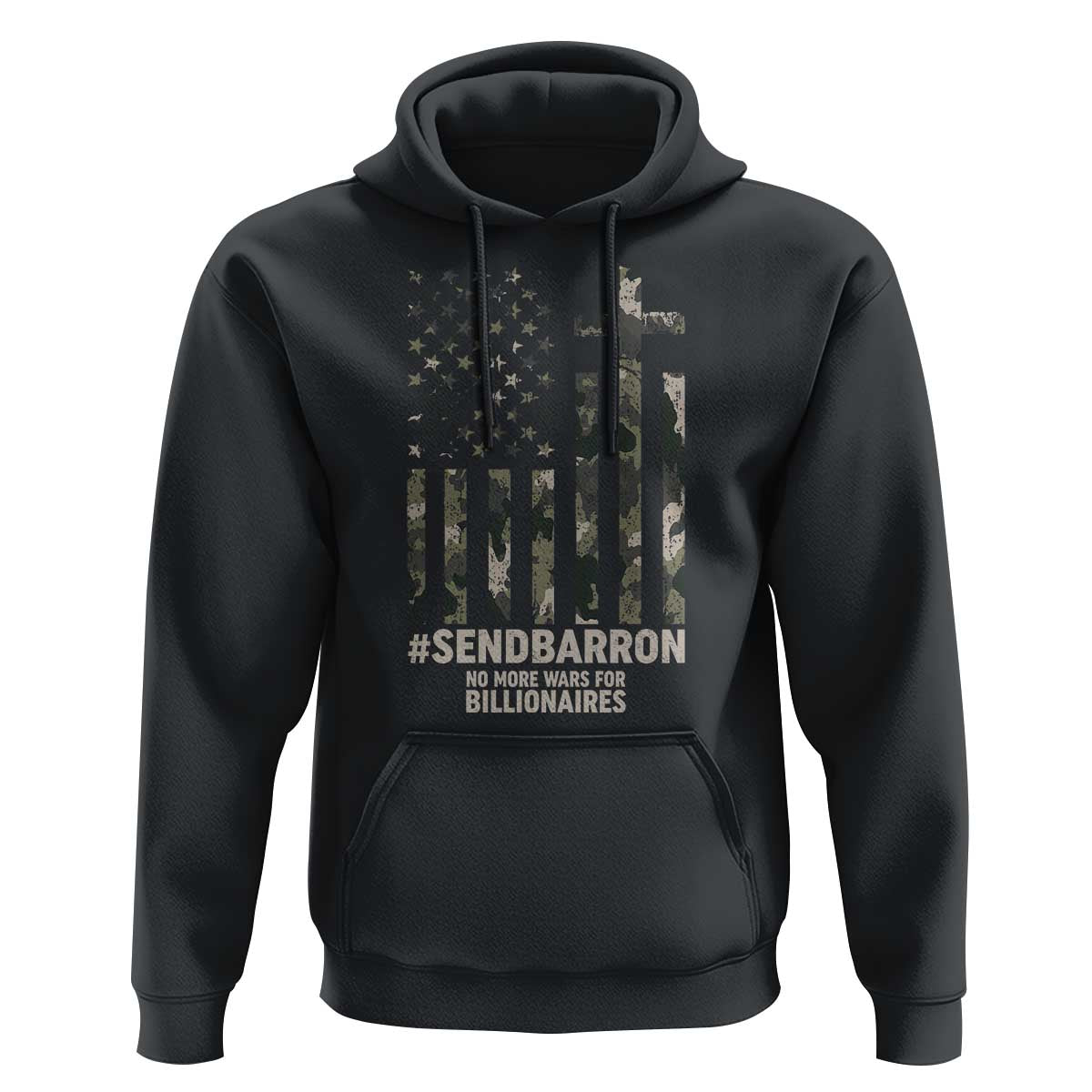 Send Barron Hoodie Vintage American Flag Camo Hashtag Protest Meme