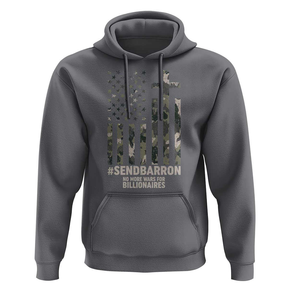 Send Barron Hoodie Vintage American Flag Camo Hashtag Protest Meme