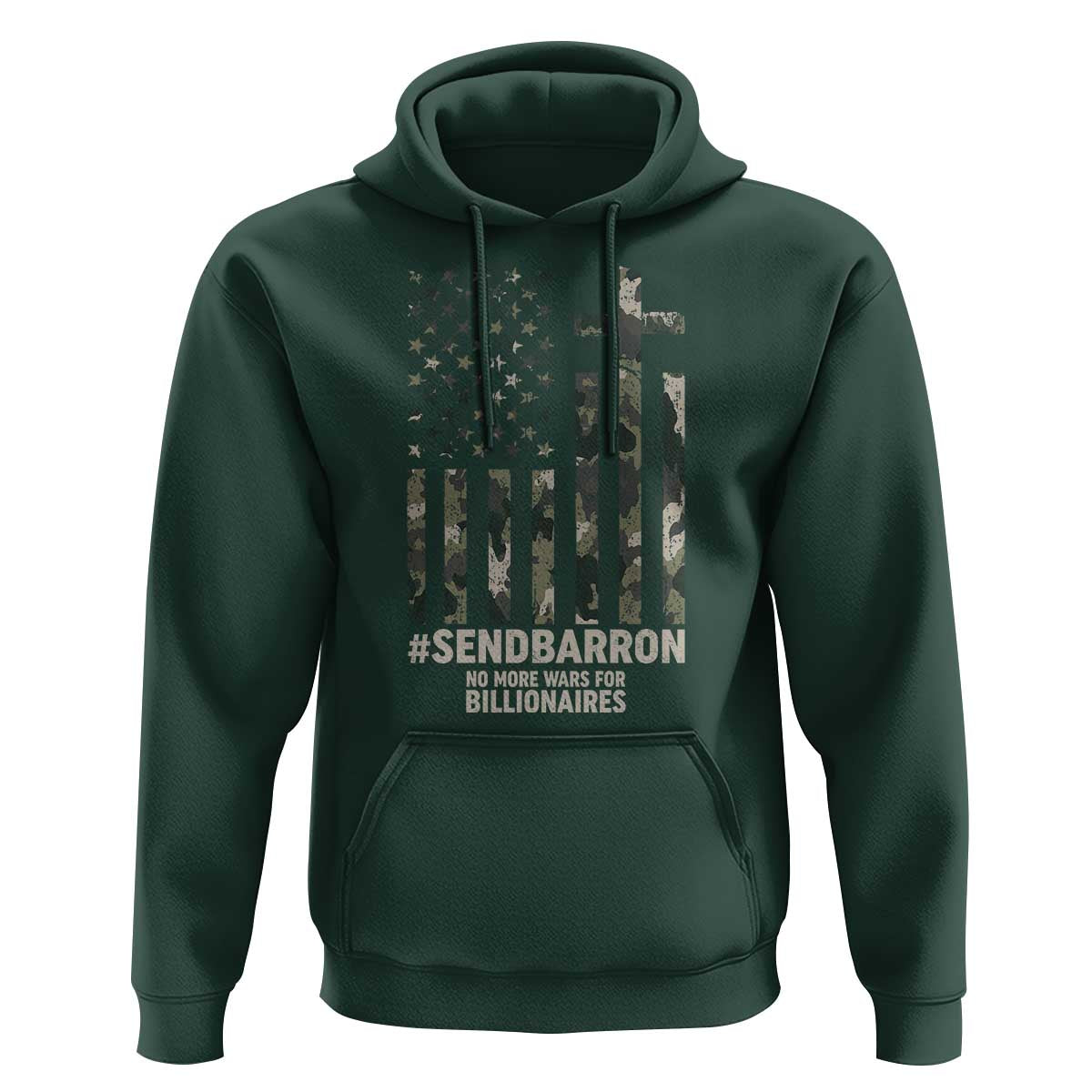 Send Barron Hoodie Vintage American Flag Camo Hashtag Protest Meme