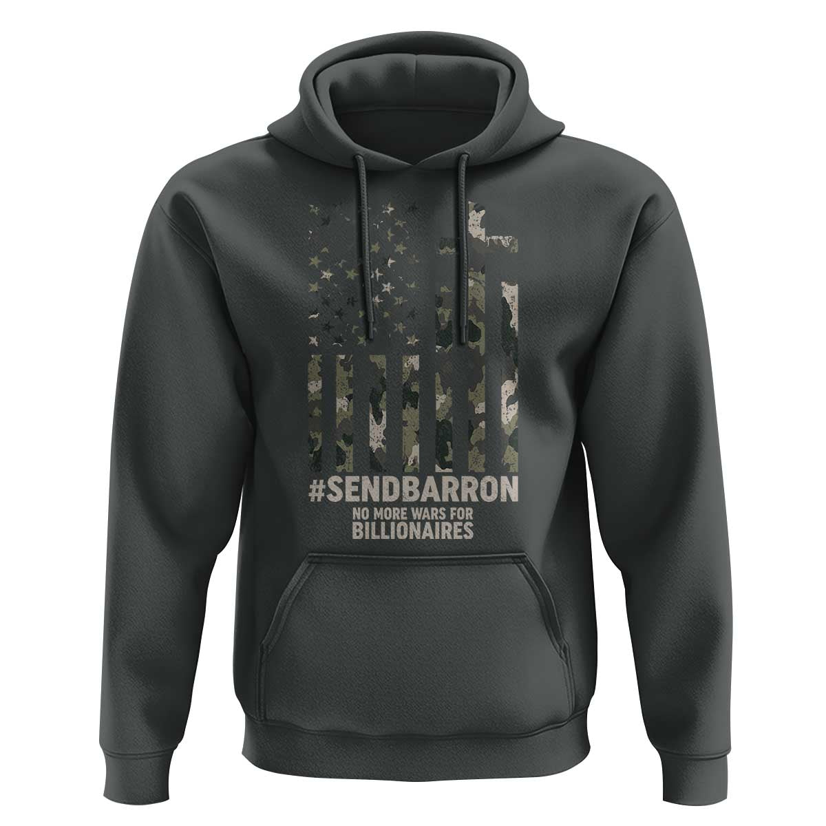 Send Barron Hoodie Vintage American Flag Camo Hashtag Protest Meme