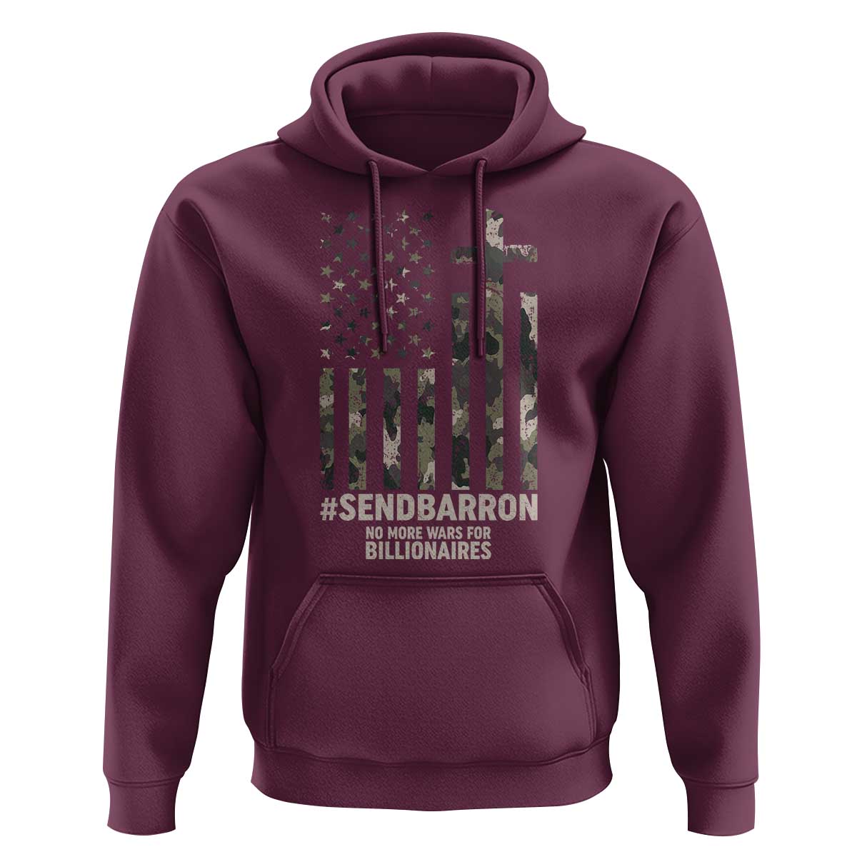 Send Barron Hoodie Vintage American Flag Camo Hashtag Protest Meme