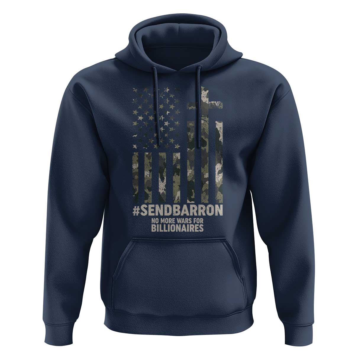 Send Barron Hoodie Vintage American Flag Camo Hashtag Protest Meme