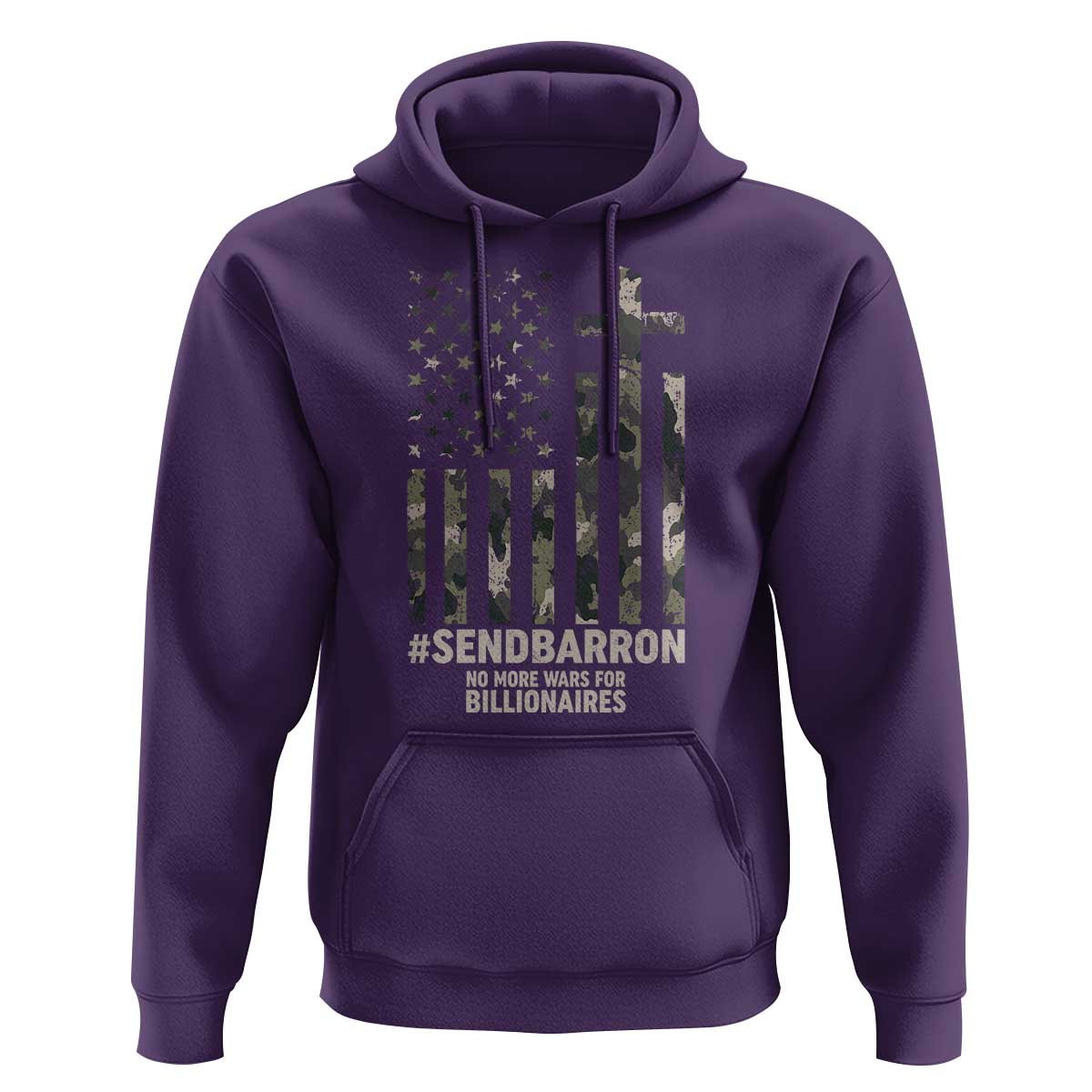 Send Barron Hoodie Vintage American Flag Camo Hashtag Protest Meme