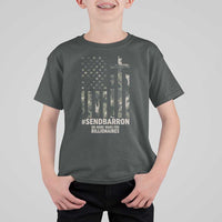 Send Barron T Shirt For Kid Vintage American Flag Camo Hashtag Protest Meme