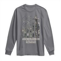 Send Barron Long Sleeve Shirt Vintage American Flag Camo Hashtag Protest Meme