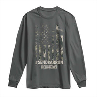 Send Barron Long Sleeve Shirt Vintage American Flag Camo Hashtag Protest Meme