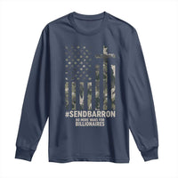 Send Barron Long Sleeve Shirt Vintage American Flag Camo Hashtag Protest Meme
