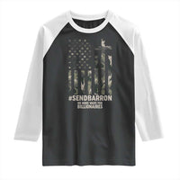 Send Barron Raglan Shirt Vintage American Flag Camo Hashtag Protest Meme