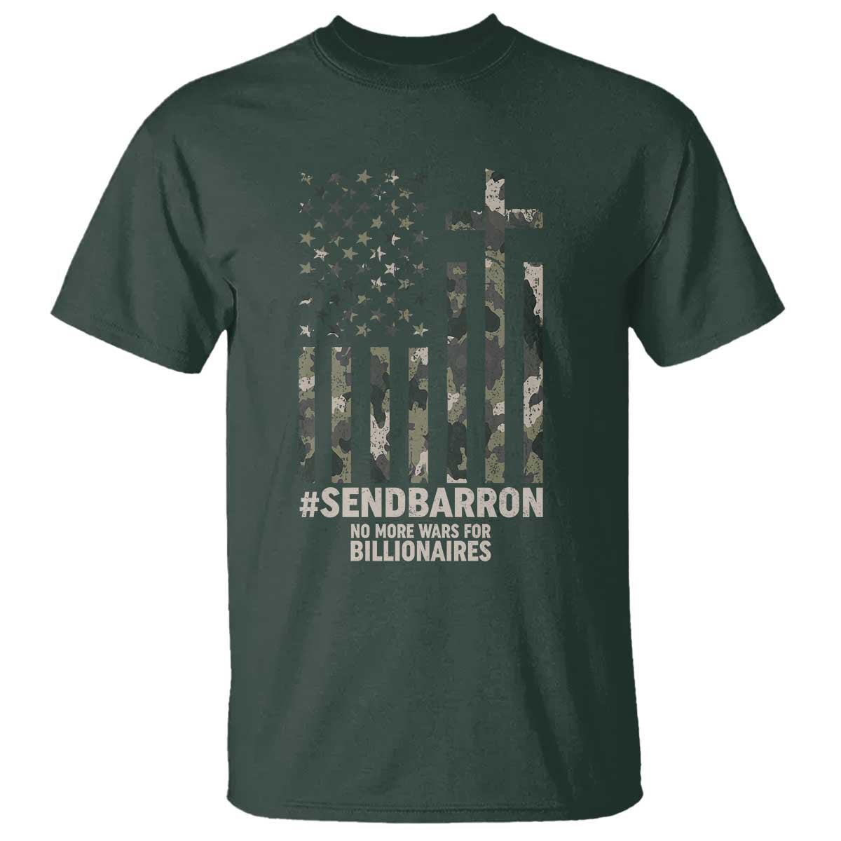 Send Barron T Shirt Vintage American Flag Camo Hashtag Protest Meme