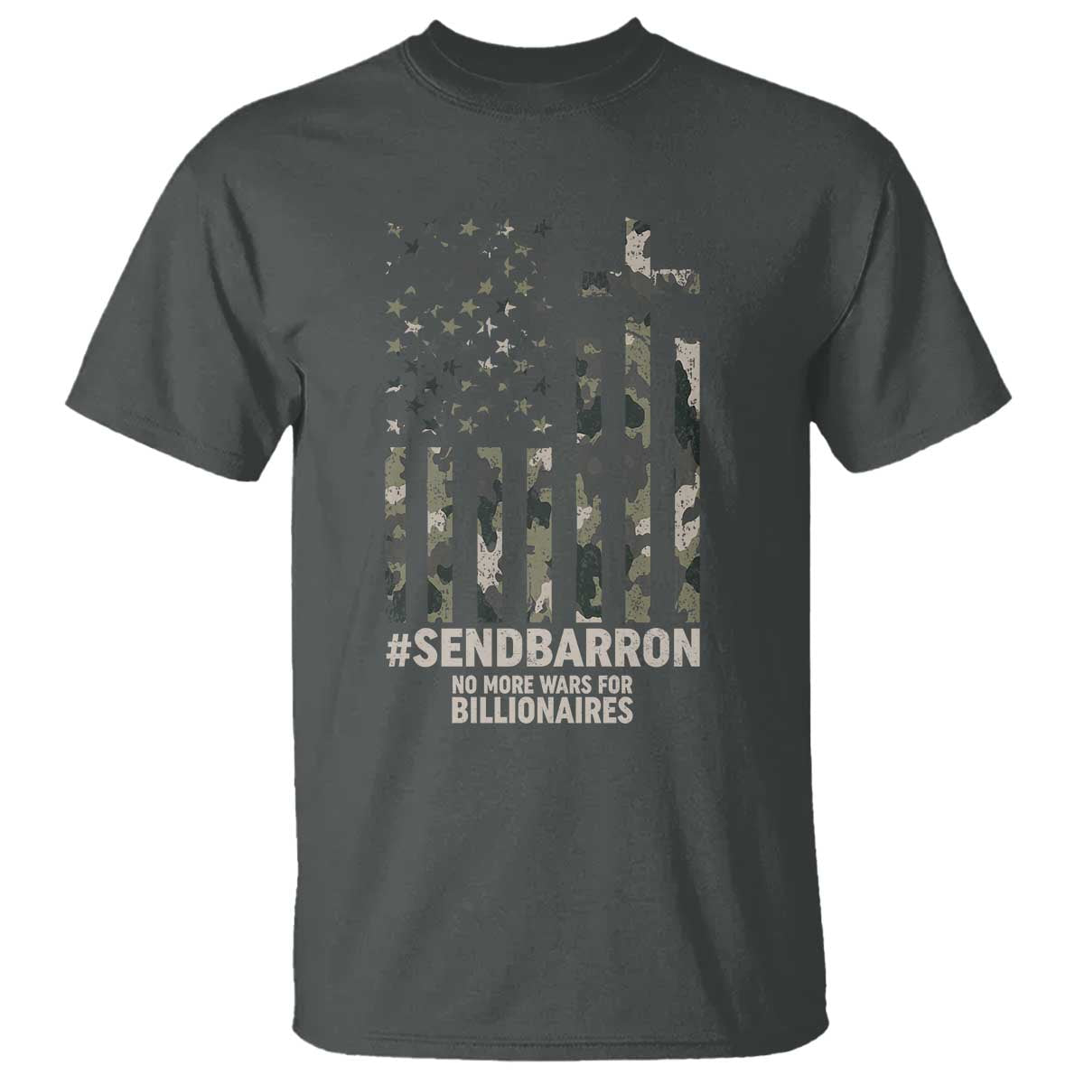 Send Barron T Shirt Vintage American Flag Camo Hashtag Protest Meme