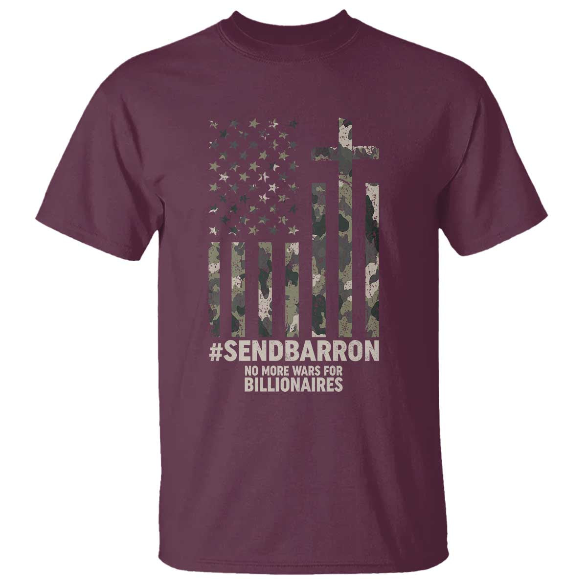 Send Barron T Shirt Vintage American Flag Camo Hashtag Protest Meme