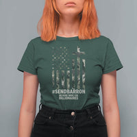 Send Barron T Shirt For Women Vintage American Flag Camo Hashtag Protest Meme