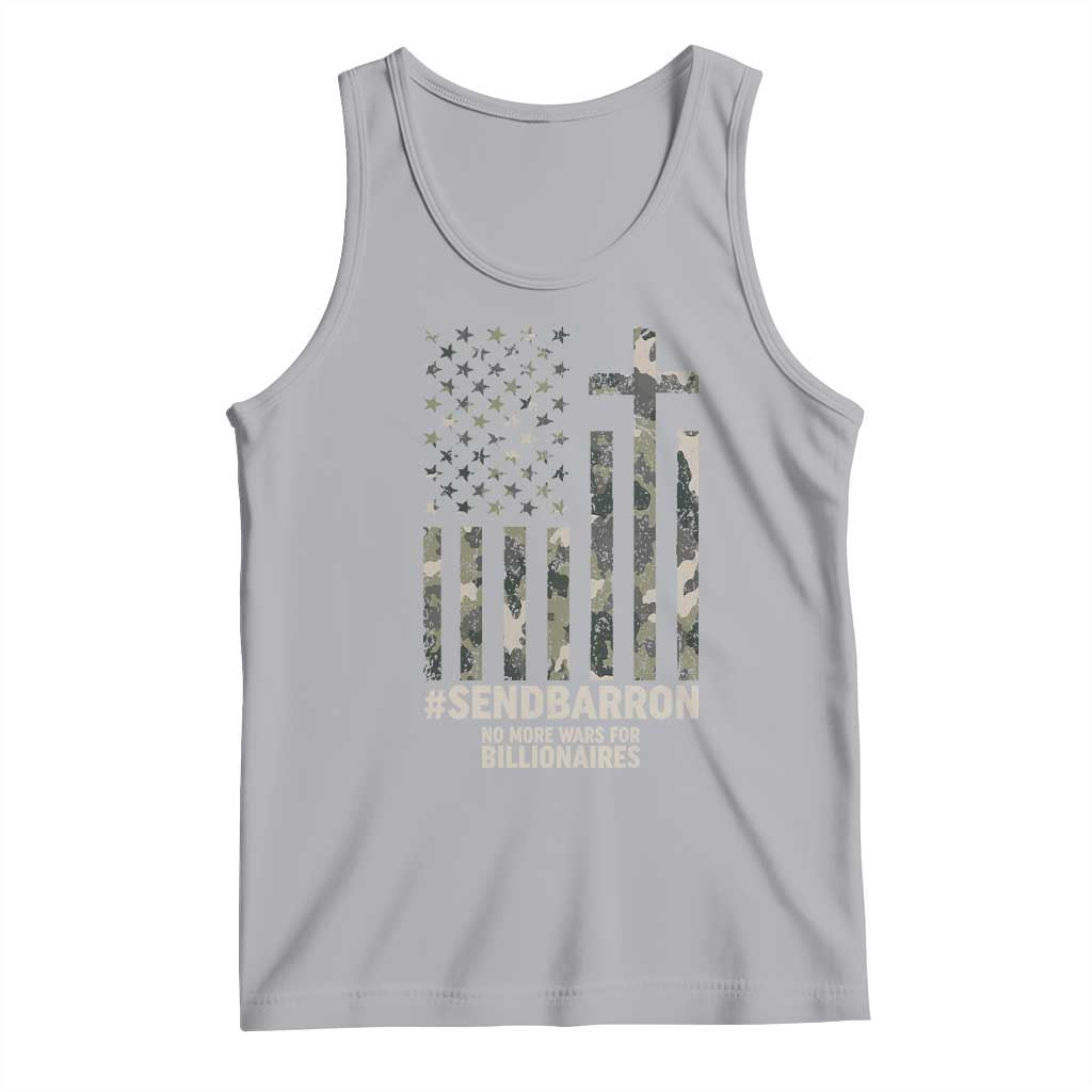 Send Barron Tank Top Vintage American Flag Camo Hashtag Protest Meme