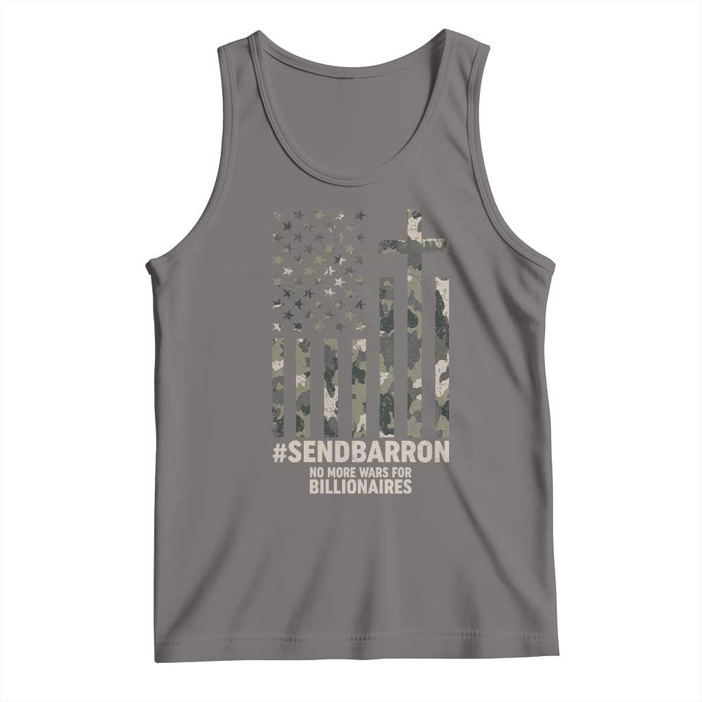 Send Barron Tank Top Vintage American Flag Camo Hashtag Protest Meme