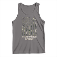 Send Barron Tank Top Vintage American Flag Camo Hashtag Protest Meme