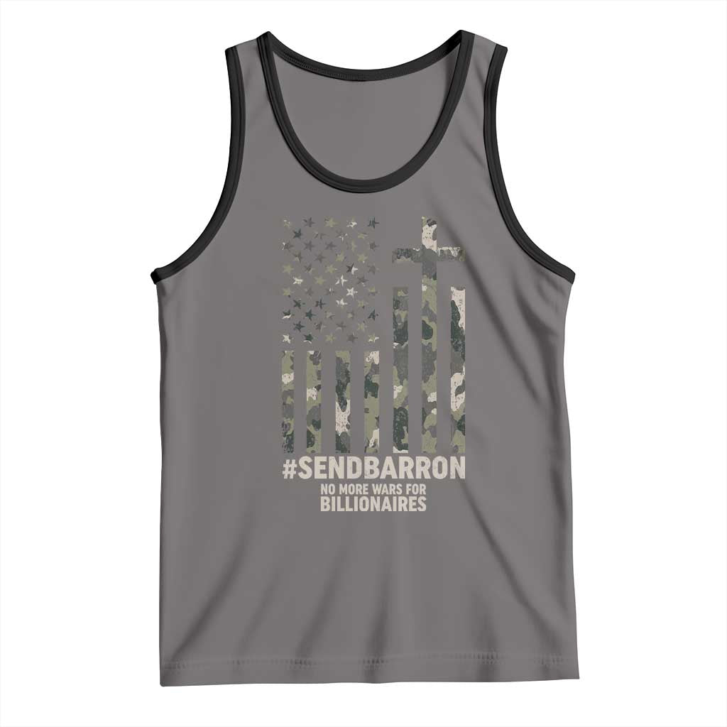 Send Barron Tank Top Vintage American Flag Camo Hashtag Protest Meme