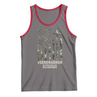 Send Barron Tank Top Vintage American Flag Camo Hashtag Protest Meme