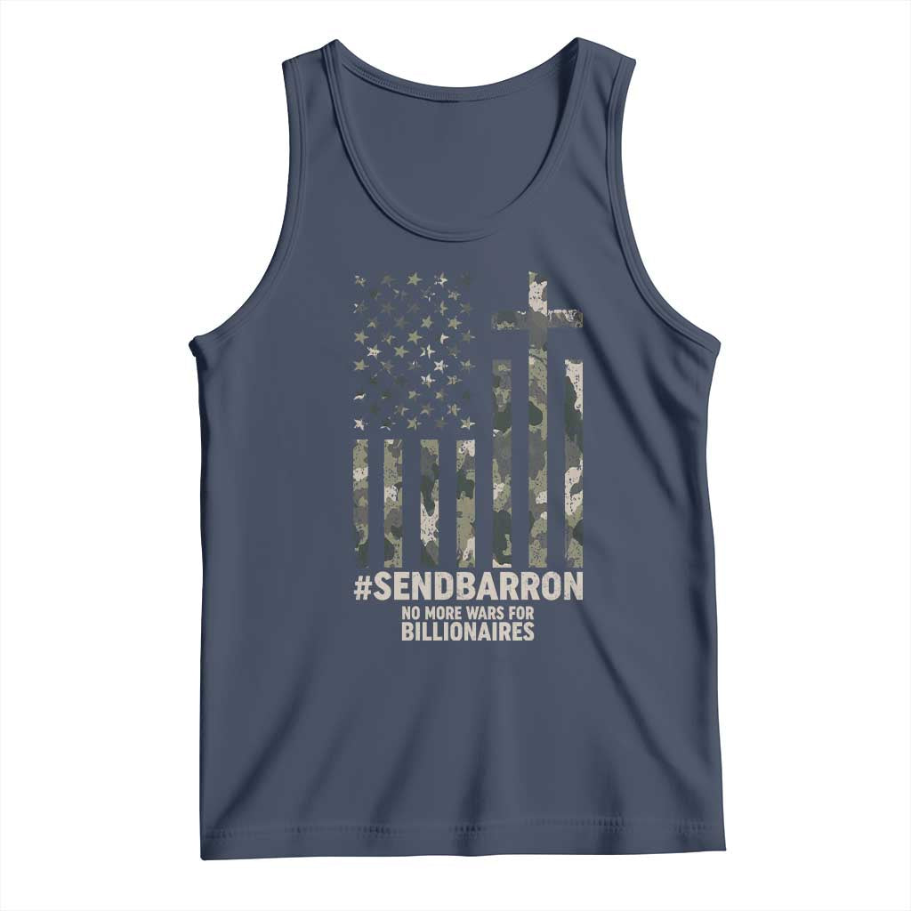 Send Barron Tank Top Vintage American Flag Camo Hashtag Protest Meme