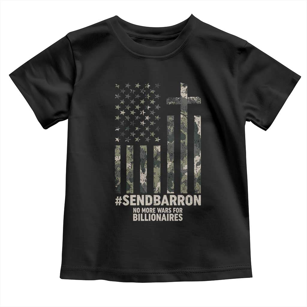 Send Barron Toddler T Shirt Vintage American Flag Camo Hashtag Protest Meme