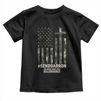 Send Barron Toddler T Shirt Vintage American Flag Camo Hashtag Protest Meme