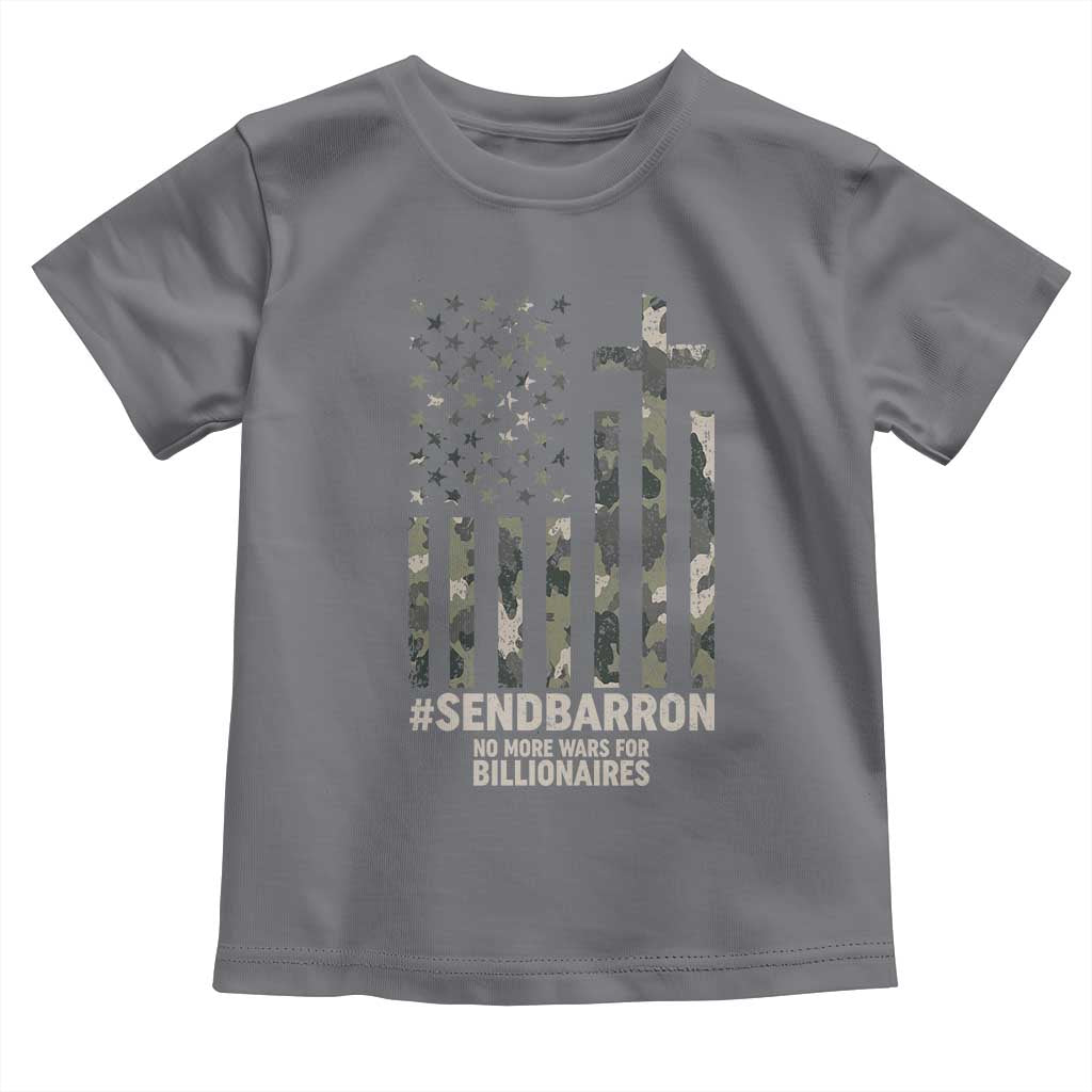 Send Barron Toddler T Shirt Vintage American Flag Camo Hashtag Protest Meme