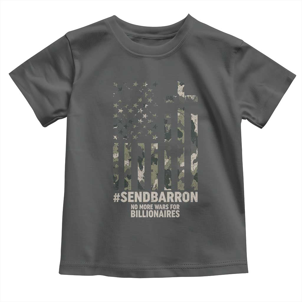 Send Barron Toddler T Shirt Vintage American Flag Camo Hashtag Protest Meme