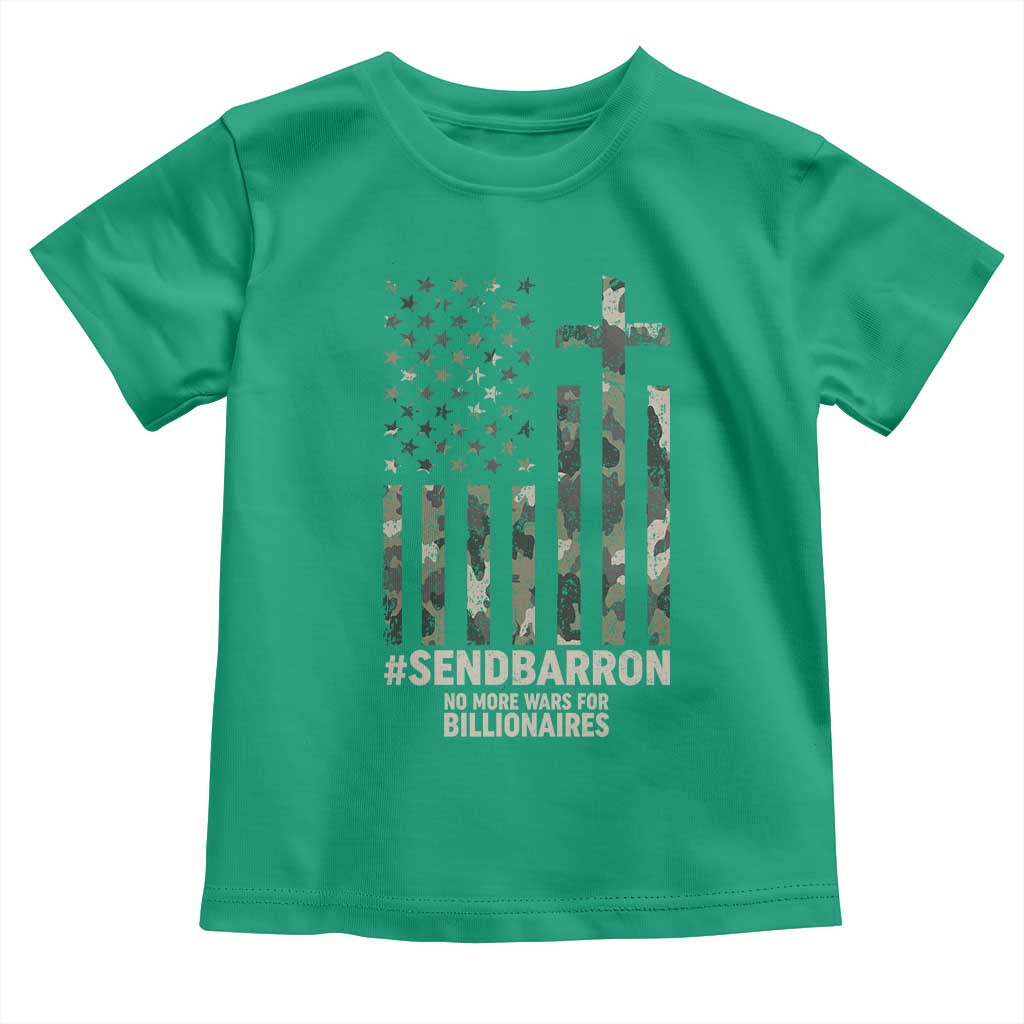 Send Barron Toddler T Shirt Vintage American Flag Camo Hashtag Protest Meme