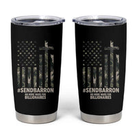 Send Barron Tumbler Cup Vintage American Flag Camo Hashtag Protest Meme