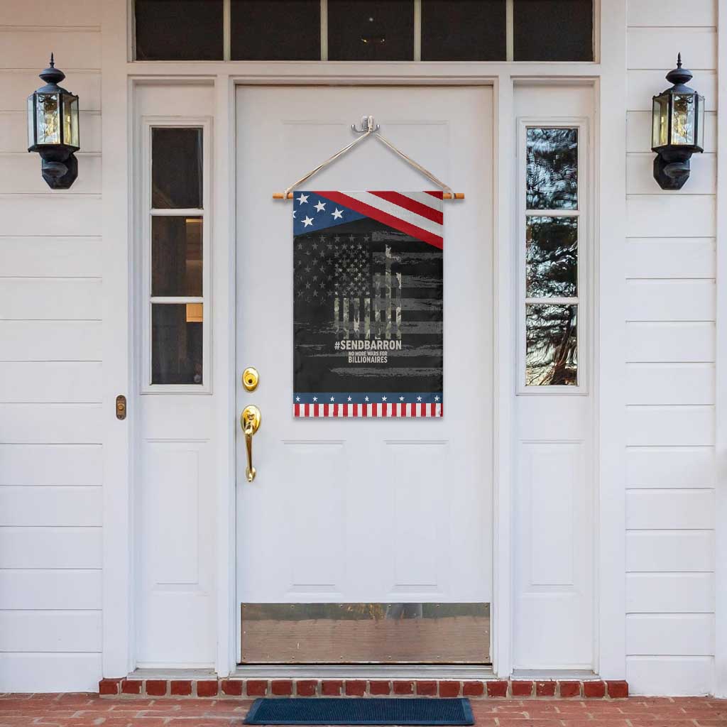 Send Barron Garden Flag Vintage American Flag Camo Hashtag Protest Meme