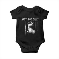Got Too Silly Goose Meme Baby Onesie Funny Cowboy Goose Jailbird Prison