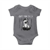 Got Too Silly Goose Meme Baby Onesie Funny Cowboy Goose Jailbird Prison