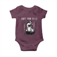 Got Too Silly Goose Meme Baby Onesie Funny Cowboy Goose Jailbird Prison