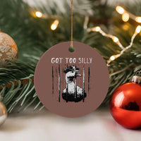 Got Too Silly Goose Meme Ceramic Ornament Funny Cowboy Goose Jailbird Prison