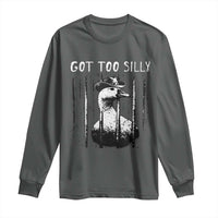 Got Too Silly Goose Meme Long Sleeve Shirt Funny Cowboy Goose Jailbird Prison