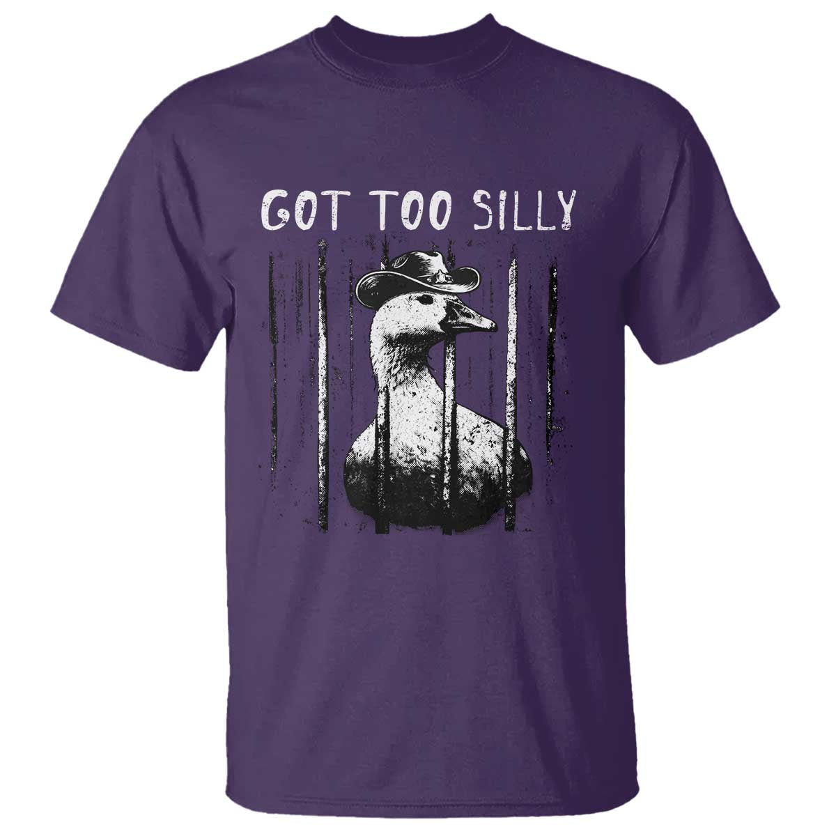Got Too Silly Goose Meme T Shirt Funny Cowboy Goose Jailbird Prison