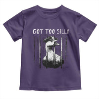 Got Too Silly Goose Meme Toddler T Shirt Funny Cowboy Goose Jailbird Prison