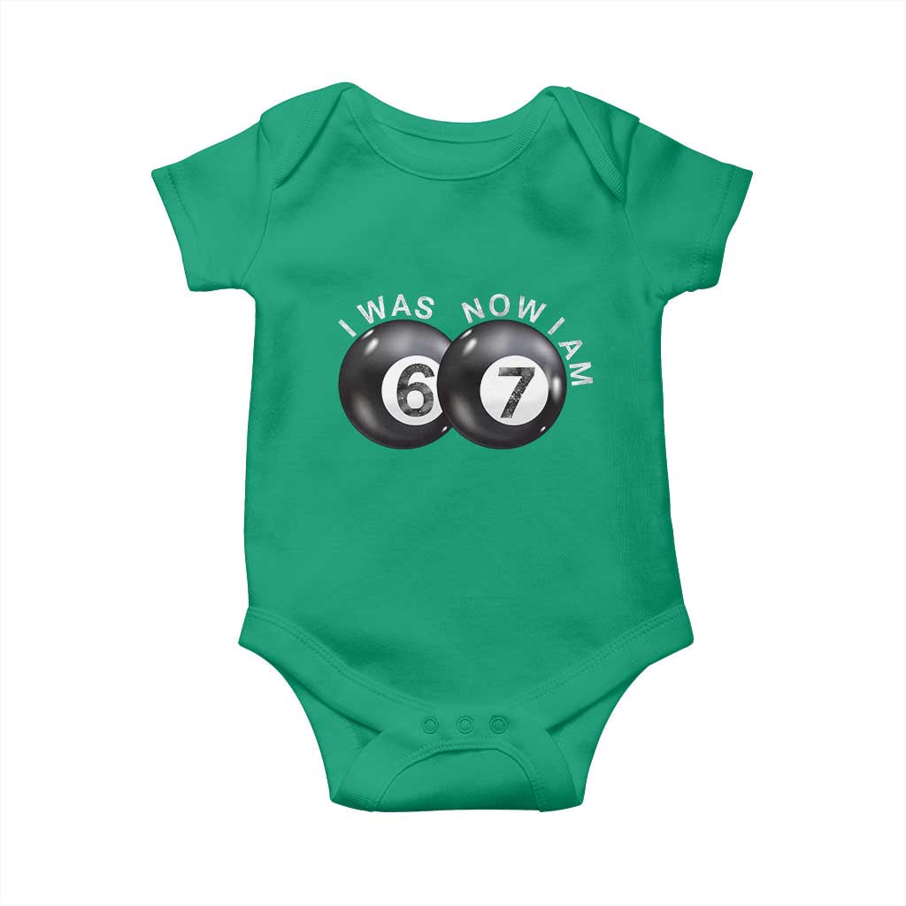 I Was 6 Now I'm 7 Ball Baby Onesie Funny 67 Six Seven Meme