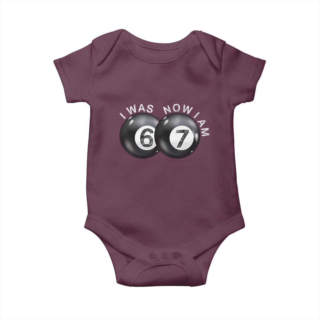 I Was 6 Now I'm 7 Ball Baby Onesie Funny 67 Six Seven Meme