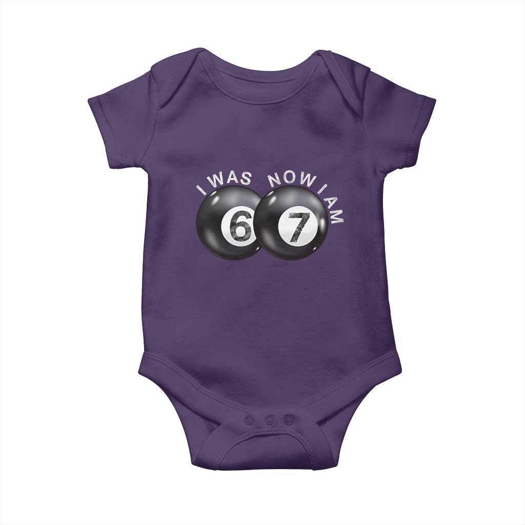 I Was 6 Now I'm 7 Ball Baby Onesie Funny 67 Six Seven Meme