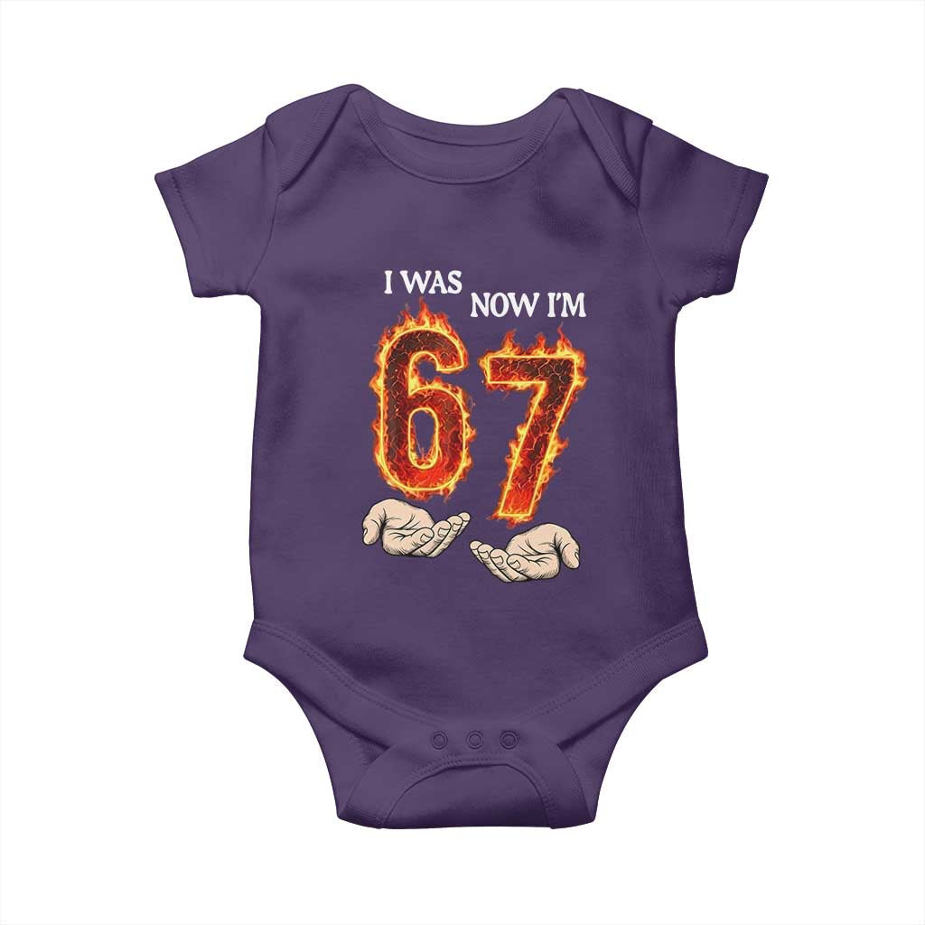 I Was 6 Now I'm 7 Birthday Baby Onesie Funny Six Seven Meme 67 Flame