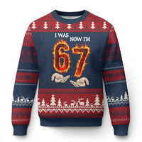 I Was 6 Now I'm 7 Birthday Ugly Christmas Sweater Funny Six Seven Meme 67 Flame