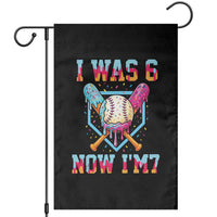 I Was 6 Now I'm 7 Garden Flag Baseball Ice Cream Drip Number 67 Player 67th Birthday
