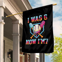 I Was 6 Now I'm 7 Garden Flag Baseball Ice Cream Drip Number 67 Player 67th Birthday