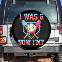 I Was 6 Now I'm 7 Spare Tire Cover Baseball Ice Cream Drip Number 67 Player 67th Birthday