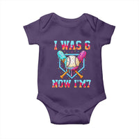I Was 6 Now I'm 7 Baby Onesie Baseball Ice Cream Drip Number 67 Player 67th Birthday