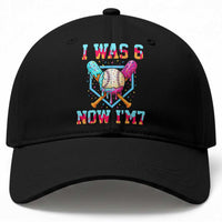 I Was 6 Now I'm 7 Baseball Cap Baseball Ice Cream Drip Number 67 Player 67th Birthday
