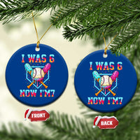 I Was 6 Now I'm 7 Ceramic Ornament Baseball Ice Cream Drip Number 67 Player 67th Birthday