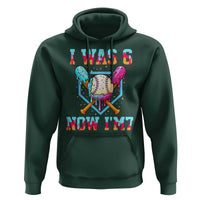 I Was 6 Now I'm 7 Hoodie Baseball Ice Cream Drip Number 67 Player 67th Birthday