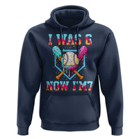 I Was 6 Now I'm 7 Hoodie Baseball Ice Cream Drip Number 67 Player 67th Birthday